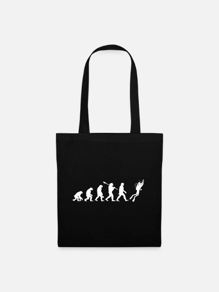 Tauchen Evolution - Stoffbeutel - Schwarz