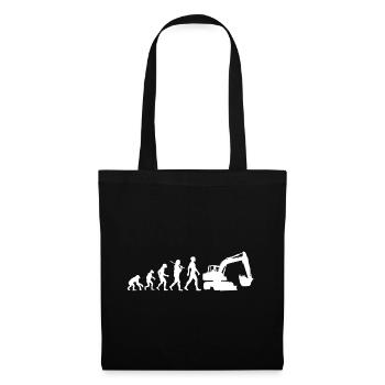 Pelleteuse Evolution Silhouette Cadeau - Sac en tissu - noir - Devant