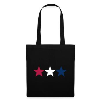 Drapeau américain Patriotic Stars États-Unis - Sac en tissu - noir - Devant