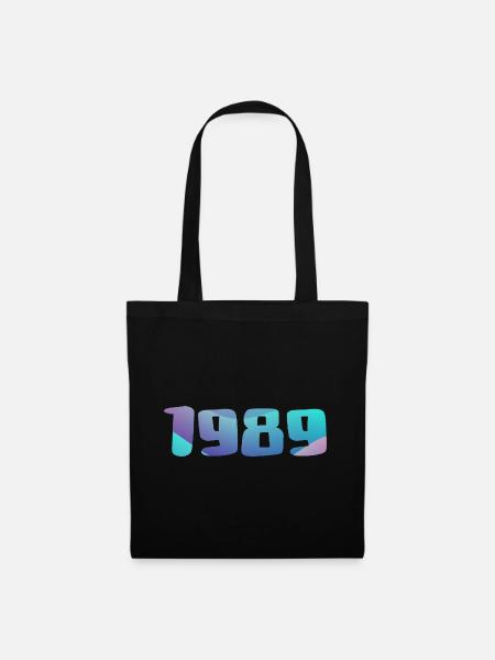 1989 Geburtstagsgeschenk Vintage 1989 Retro 1989 - Stoffbeutel - Schwarz