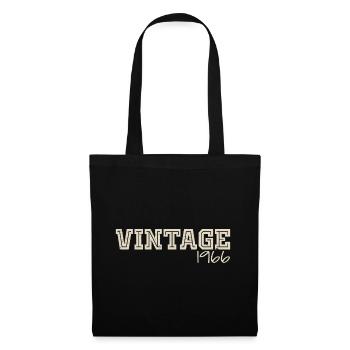 Jahrgang 1966 Original 1966 Retro 1966 Geschenk 1966 - Stoffbeutel - Schwarz - Vorne