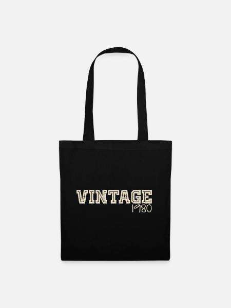 Jahrgang 1980er Original 1980er Retro 1980er Geschenk - Stoffbeutel - Schwarz
