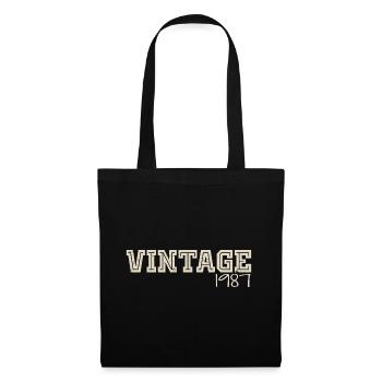 Vintage 1987 Original 1987 Rétro 1987 Cadeau 1987 - Sac en tissu - noir - Devant