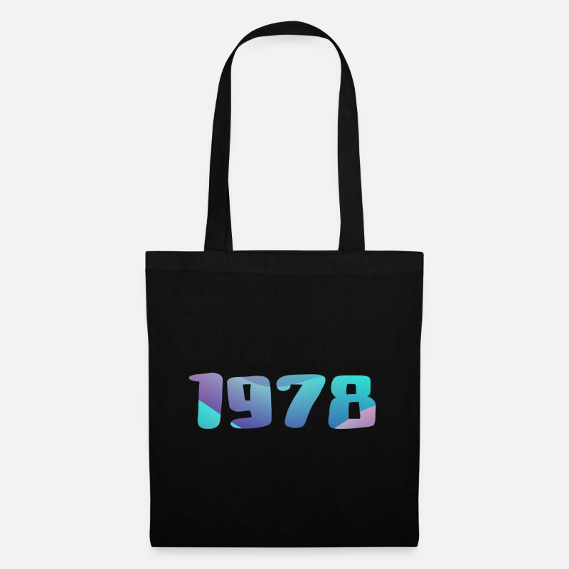 1978 Geburtstagsgeschenk Vintage 1978 Retro 1978 - Stoffbeutel - Schwarz