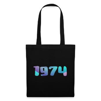 Cadeau Anniversaire 1974 Millésime 1974 Rétro 1974 - Sac en tissu - noir - Devant