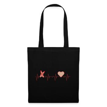 Malinois Chien Berger Belge Pouls - Sac en tissu - noir - Devant