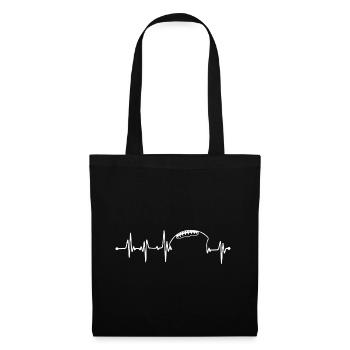 Heartbeat American Football - Tote Bag - black - Front