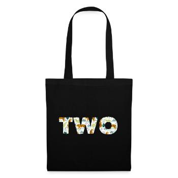 Jungle Birthday Children Tiger 2 years old - Tote Bag - black - Front