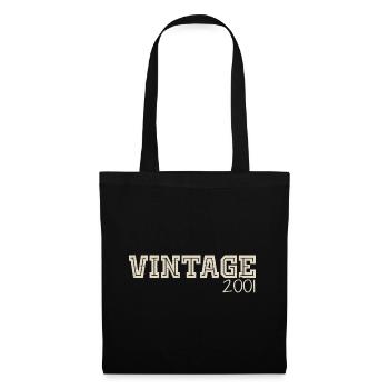 Vintage 2001 Original 2001 Retro 2001 Gift 2001 - Tote Bag - black - Front