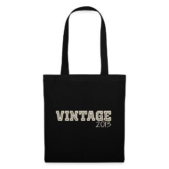 Jahrgang 2013 Original 2013 Retro 2013 Geschenk 2013 - Stoffbeutel - Schwarz - Vorne