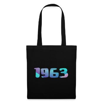 1963 Geburtstagsgeschenk Vintage 1963 Retro 1963 - Stoffbeutel - Schwarz - Vorne