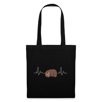 Lazy Chiller Sloth Humor T-Shirt - Tote Bag - black - Front