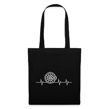 My heart beats for darts - Tote Bag - black - Front