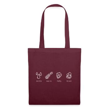 Beer Brewery Ingredients - Tote Bag - burgundy - Front