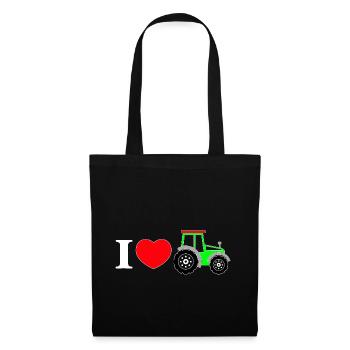 I love my tractor - Tote Bag - black - Front