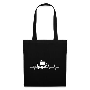 Heartbeat of a Viking - Stoffbeutel - Schwarz - Vorne