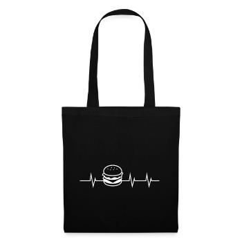 Heartbeat Burger - Tote Bag - black - Front