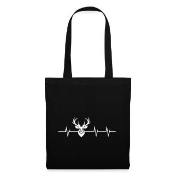 Battement de cœur d’un chasseur - Édition Proud Deere - Sac en tissu - noir - Devant