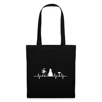 Heartbeat of Hiking - Tote Bag - black - Front