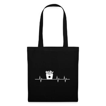 My Heart Beats for Fries - Tote Bag - black - Front