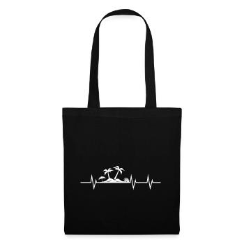 Island Vibes – Heartbeat Edition - Tote Bag - black - Front