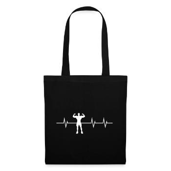 Heartbeat of a Bodybuilder - Stoffbeutel - Schwarz - Vorne