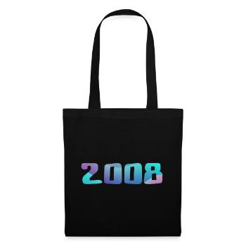 Geburtstagsgeschenk 2008 Jahrgang 2008 Retro 2008 - Stoffbeutel - Schwarz - Vorne