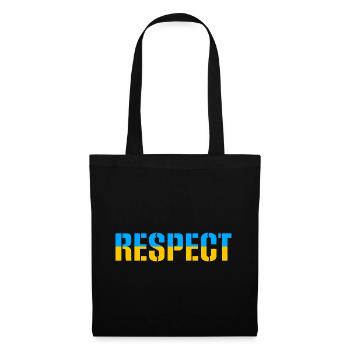 Respect Ukraine Respect Drapeau Couleurs du drapeau - Sac en tissu - noir - Devant