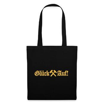 Glück Auf!! | Gold Edition - Stoffbeutel - Schwarz - Vorne