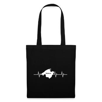 Heartbeat of Mallorca - We love the island - Stoffbeutel - Schwarz - Vorne
