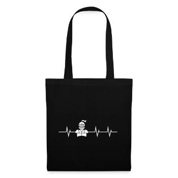 Heartbeat of a Knight - Tote Bag - black - Front