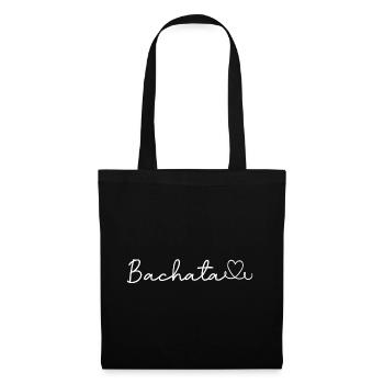 Bachata Hear Cadeau de fête pour amateur musique - Sac en tissu - noir - Devant