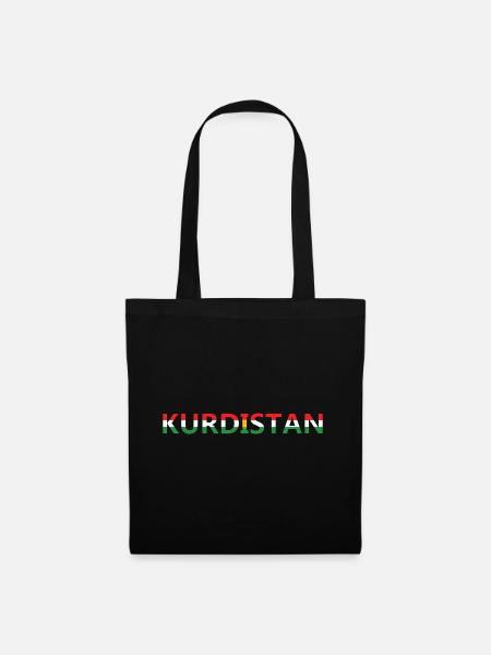 Kurdistan Flagge Bakur Bashur Rojava Rojhlt Newroz - Stoffbeutel - Schwarz
