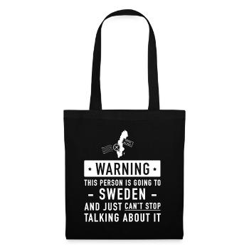Suède cadeau de vacances typique - Sac en tissu - noir - Devant