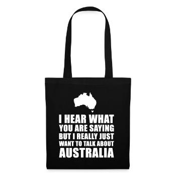 Lustige Australien Urlaub Geschenkidee - Stoffbeutel - Schwarz - Vorne