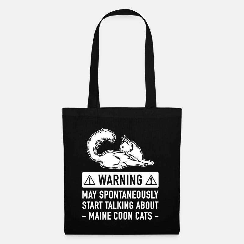 Maine Coon Katzen-Geschenk - Stoffbeutel - Schwarz