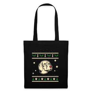 Vizsla Weihnachtsgeschenk - Stoffbeutel - Schwarz - Vorne