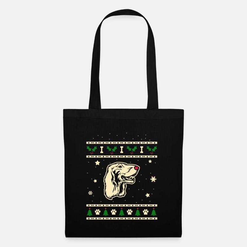 Irish Setter Weihnachtsgeschenk - Stoffbeutel - Schwarz