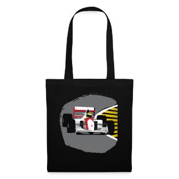 Senna Formel Rennwagen - Stoffbeutel - Schwarz - Vorne