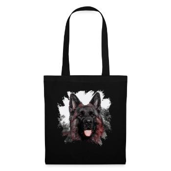 Schäferhund - Stoffbeutel - Schwarz - Vorne