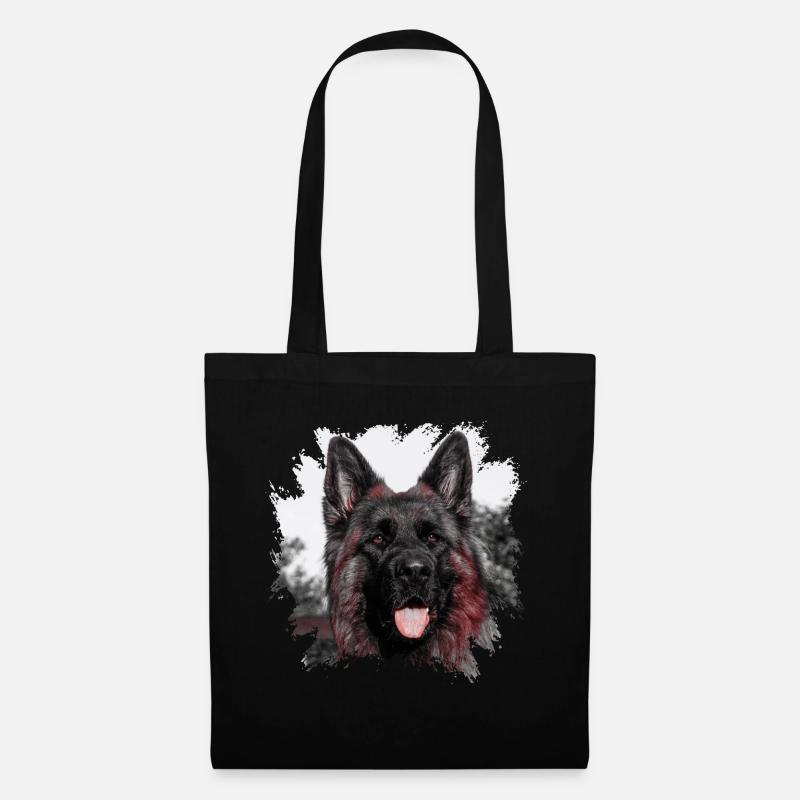 Schäferhund - Stoffbeutel - Schwarz