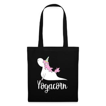 Licorne de yoga - Sac en tissu - noir - Devant