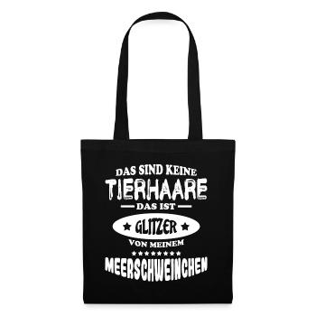 Meerschweinchen - Stoffbeutel - Schwarz - Vorne