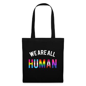 Nous sommes tous humains LGBT GAY QUEER TRANSGENDER FLAGGE - Sac en tissu - noir - Devant