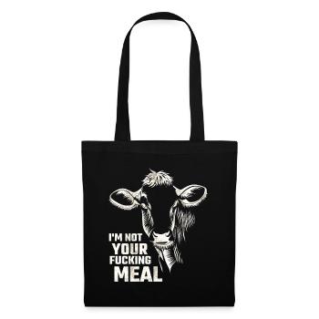 Je ne suis pas ton putain de repas - Sac en tissu - noir - Devant