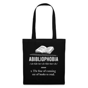 Abibliophobie Definition - Stoffbeutel - Schwarz - Vorne