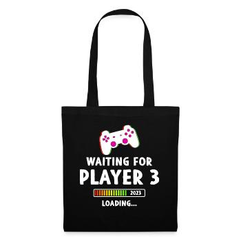 Waiting For Player 3 - Stoffbeutel - Schwarz - Vorne