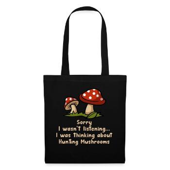 Mushroom Hunting Hobby Nature Vegetable - Tote Bag - black - Front