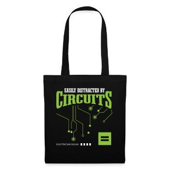 Distrait par les circuits Electrician Electric - Sac en tissu - noir - Devant
