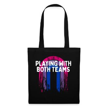 Playing with Both Teams Bisexual LGBTQ Bi Pride - Stoffbeutel - Schwarz - Vorne